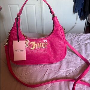 JUICY COUTURE pink flash semi charmed coho crossbody bag